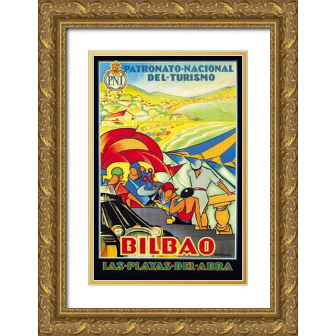 Patronato-Nacional del Turismo Gold Ornate Wood Framed Art Print with Double Matting by Jones, Mary Wright