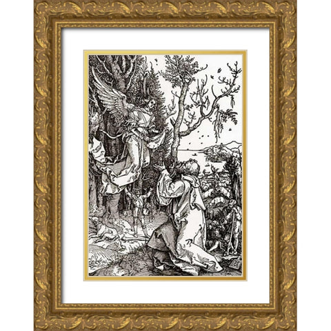 Life Of The Virgin 2 Gold Ornate Wood Framed Art Print with Double Matting by Durer, Albrecht
