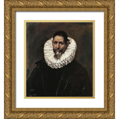 Jeronimo De Cevallos Gold Ornate Wood Framed Art Print with Double Matting by Greco, El