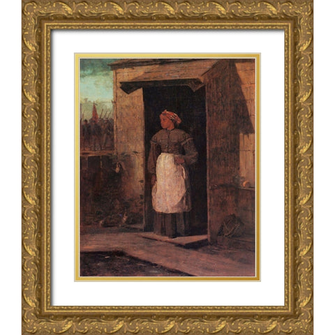 Near Andersonville Gold Ornate Wood Framed Art Print with Double Matting by Homer, Winslow