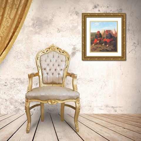 The Briarwood Pipe Gold Ornate Wood Framed Art Print with Double Matting by Homer, Winslow