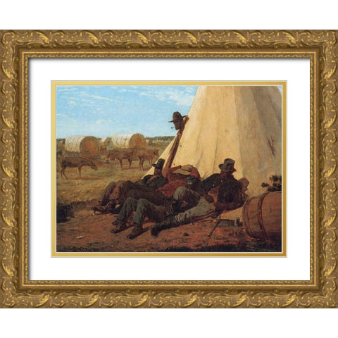 The Bright Side Gold Ornate Wood Framed Art Print with Double Matting by Homer, Winslow