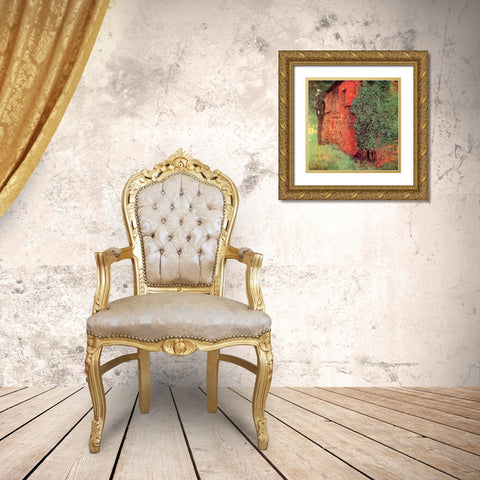 Farmhouse At Kammer Gold Ornate Wood Framed Art Print with Double Matting by Klimt, Gustav