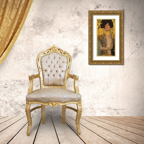 Judith Gold Ornate Wood Framed Art Print with Double Matting by Klimt, Gustav