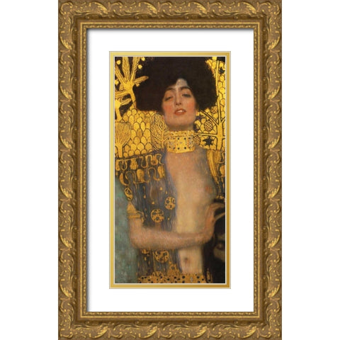 Judith Gold Ornate Wood Framed Art Print with Double Matting by Klimt, Gustav