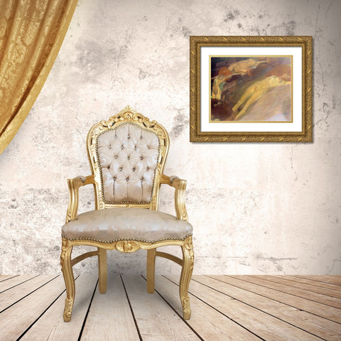 Moving Water 1898 Gold Ornate Wood Framed Art Print with Double Matting by Klimt, Gustav