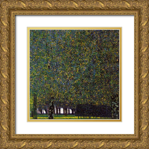 Park Gold Ornate Wood Framed Art Print with Double Matting by Klimt, Gustav