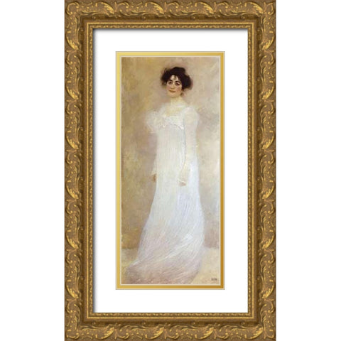 Serena Lederer 1899 Gold Ornate Wood Framed Art Print with Double Matting by Klimt, Gustav