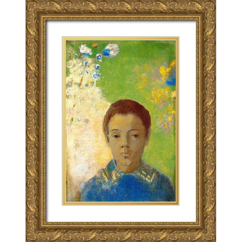 Portrait Of Ari Gold Ornate Wood Framed Art Print with Double Matting by Redon, Odilon