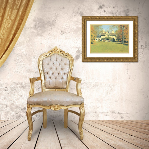 Endion Gold Ornate Wood Framed Art Print with Double Matting by Remington, Frederic