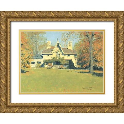 Endion Gold Ornate Wood Framed Art Print with Double Matting by Remington, Frederic