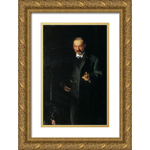 Asher Wertheimer 1898 Gold Ornate Wood Framed Art Print with Double Matting by Sargent, John Singer
