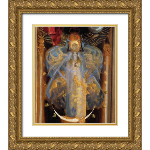 Astarte, 1895 - detail Gold Ornate Wood Framed Art Print with Double Matting by Sargent, John Singer