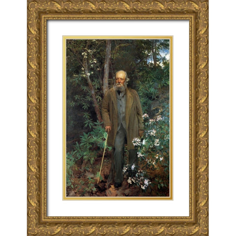 Frederick Law Olmsted Gold Ornate Wood Framed Art Print with Double Matting by Sargent, John Singer