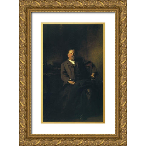 Henry Lee Higginson Gold Ornate Wood Framed Art Print with Double Matting by Sargent, John Singer