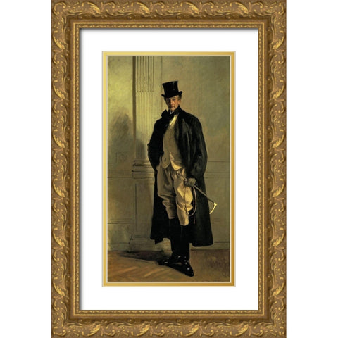 Lord Ribblesdale Gold Ornate Wood Framed Art Print with Double Matting by Sargent, John Singer
