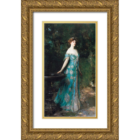 Millicent, Duchess of Sutherland, 1904 Gold Ornate Wood Framed Art Print with Double Matting by Sargent, John Singer