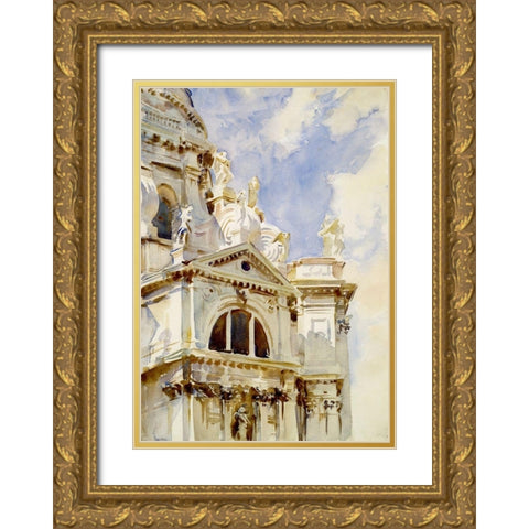 The Salute, Venice, 1902-07 Gold Ornate Wood Framed Art Print with Double Matting by Sargent, John Singer