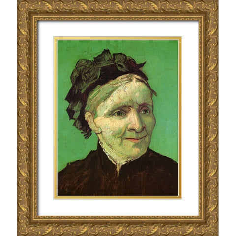 Artists Mother Gold Ornate Wood Framed Art Print with Double Matting by Van Gogh, Vincent