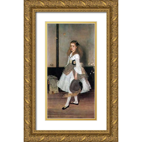 Cicely Alexander Gold Ornate Wood Framed Art Print with Double Matting by Whistler, James McNeill