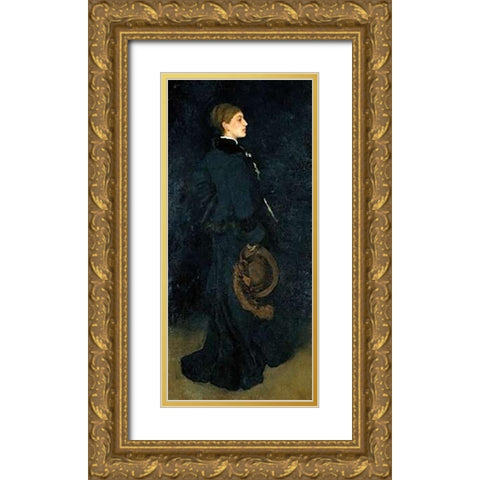 Miss Rosa Corder Gold Ornate Wood Framed Art Print with Double Matting by Whistler, James McNeill