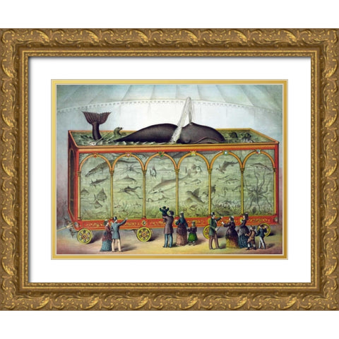 Aquarium Gold Ornate Wood Framed Art Print with Double Matting by Gibson and Co.