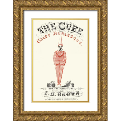 Cure - Gallop Burlesque Gold Ornate Wood Framed Art Print with Double Matting by Advertisement