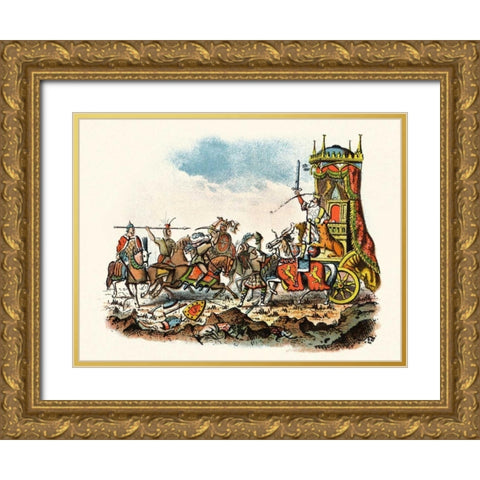 Rodericks Fall Gold Ornate Wood Framed Art Print with Double Matting by Unknown