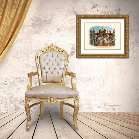 The Rival Chieftains Gold Ornate Wood Framed Art Print with Double Matting by Unknown