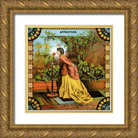 Affection Gold Ornate Wood Framed Art Print with Double Matting by Unknown