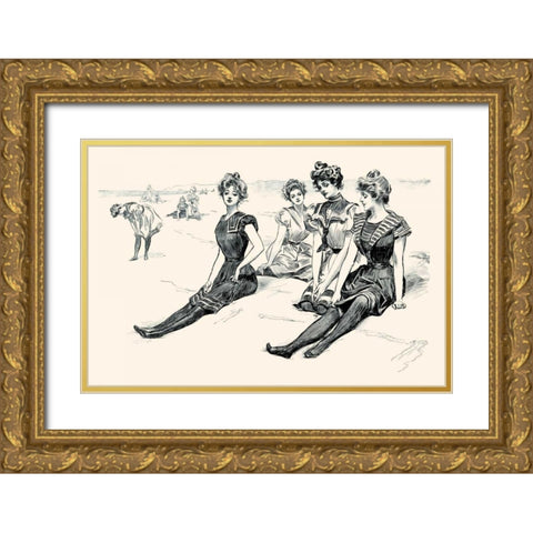 Picturesque America Gold Ornate Wood Framed Art Print with Double Matting by Gibson, Charles Dana
