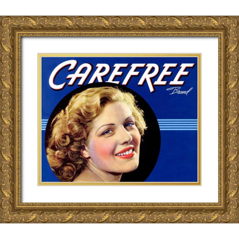 Carefree Gold Ornate Wood Framed Art Print with Double Matting by Unknown