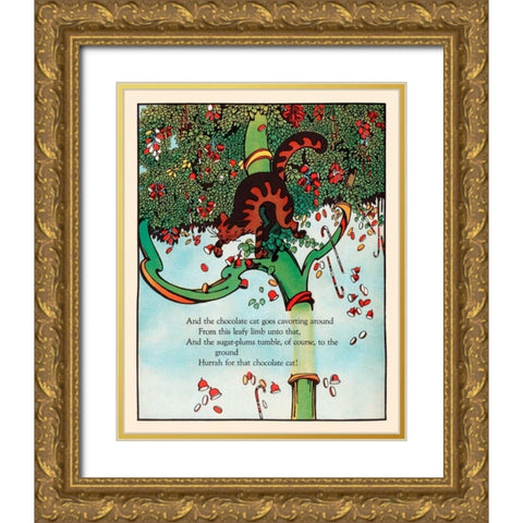 Tumbling Sugar Plums Gold Ornate Wood Framed Art Print with Double Matting by Field, Eugene