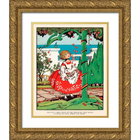 Carry Away the Treasure Gold Ornate Wood Framed Art Print with Double Matting by Field, Eugene