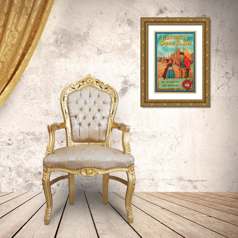 Gentsche Oude Klare Gold Ornate Wood Framed Art Print with Double Matting by Retrolabel