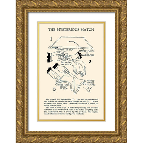 The Mysterious Match Gold Ornate Wood Framed Art Print with Double Matting by Retromagic