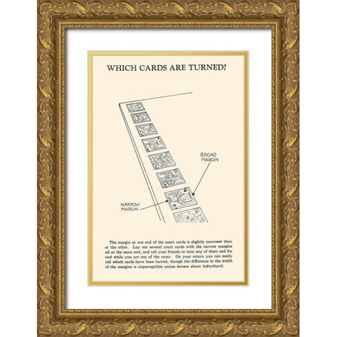 Which Cards are Turned Gold Ornate Wood Framed Art Print with Double Matting by Retromagic