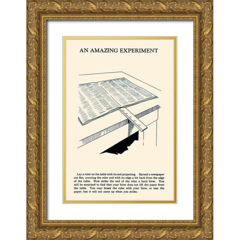 An Amazing Experiment Gold Ornate Wood Framed Art Print with Double Matting by Retromagic
