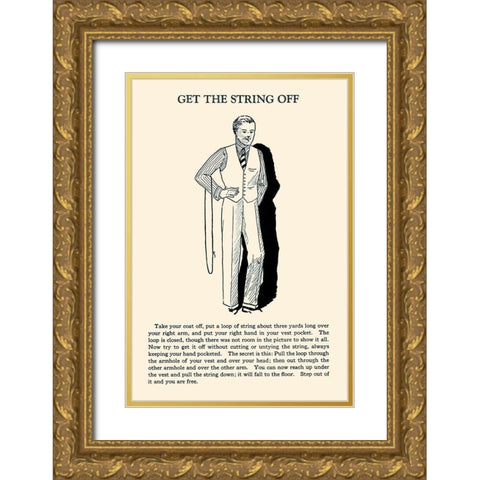 Get the String Off Gold Ornate Wood Framed Art Print with Double Matting by Retromagic