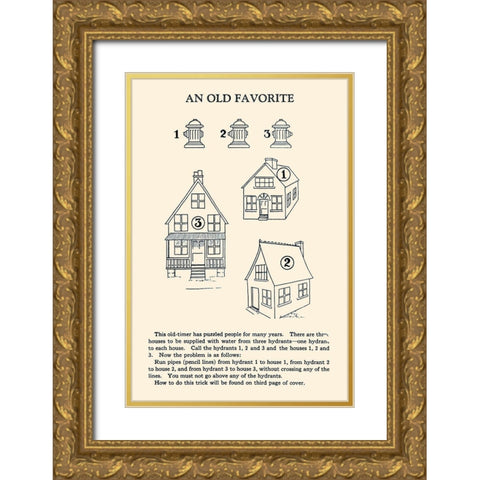 An Old Favorite Gold Ornate Wood Framed Art Print with Double Matting by Retromagic