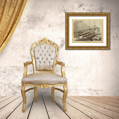 Victorys Wool Spinner Gold Ornate Wood Framed Art Print with Double Matting by Inventions
