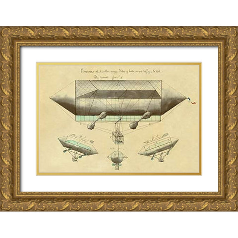 Balloon Design and Engineering Gold Ornate Wood Framed Art Print with Double Matting by Inventions