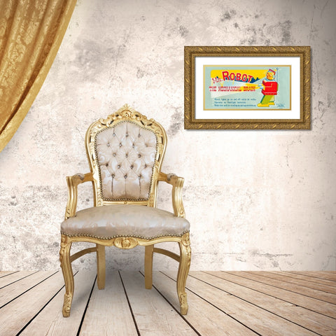 Mr. Robot: The Mechanical Brain Gold Ornate Wood Framed Art Print with Double Matting by Retrobot