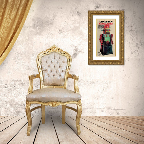 Cragstan Radical Robot Gold Ornate Wood Framed Art Print with Double Matting by Retrobot