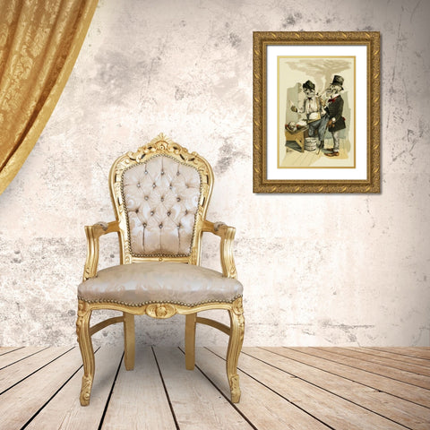 Death Patches a Crack Gold Ornate Wood Framed Art Print with Double Matting by Frusius