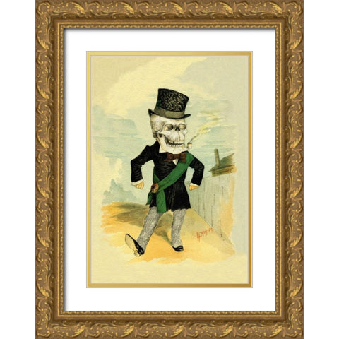 Death on the Fourth Gold Ornate Wood Framed Art Print with Double Matting by Frusius