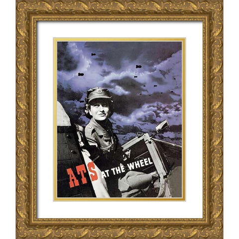 ATS at the Wheel Gold Ornate Wood Framed Art Print with Double Matting by Pick, Beverly