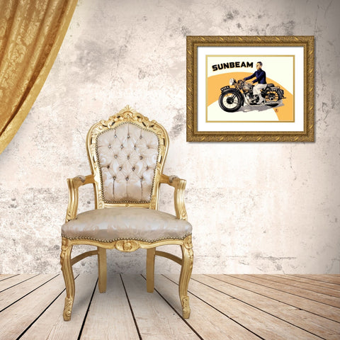 Sunbeam Gold Ornate Wood Framed Art Print with Double Matting by Unknown