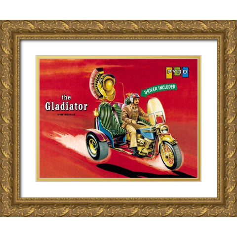 The Gladiator - Driver Included Gold Ornate Wood Framed Art Print with Double Matting by Unknown