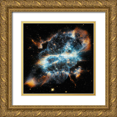 NGC 5189 Gold Ornate Wood Framed Art Print with Double Matting by NASA